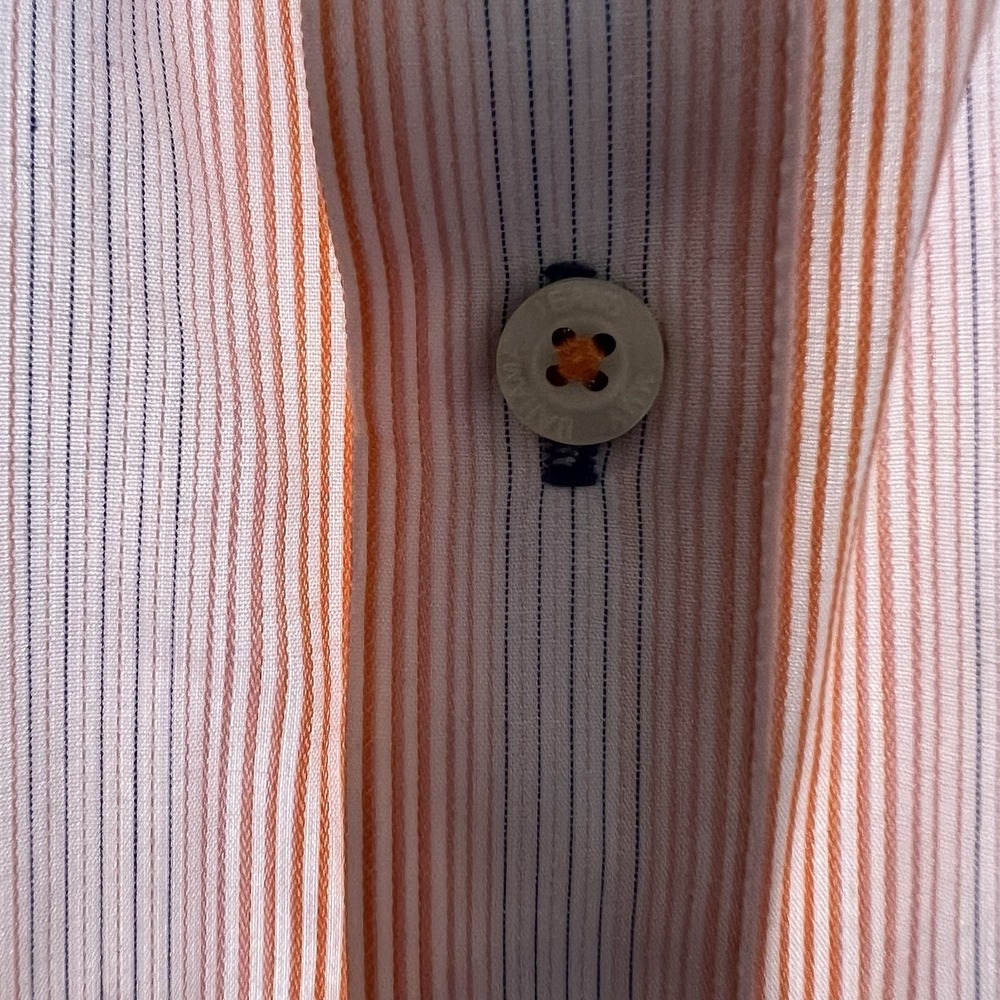Tommy Bahama Men's Dress Shirt Sz XL Long Sleeve Button Down Striped Blue Orange - Picture 5 of 8